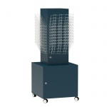 Prospektständer fahrbar, 160 cm hoch, 64x64 cm (B/T), 40 Ablagen, 